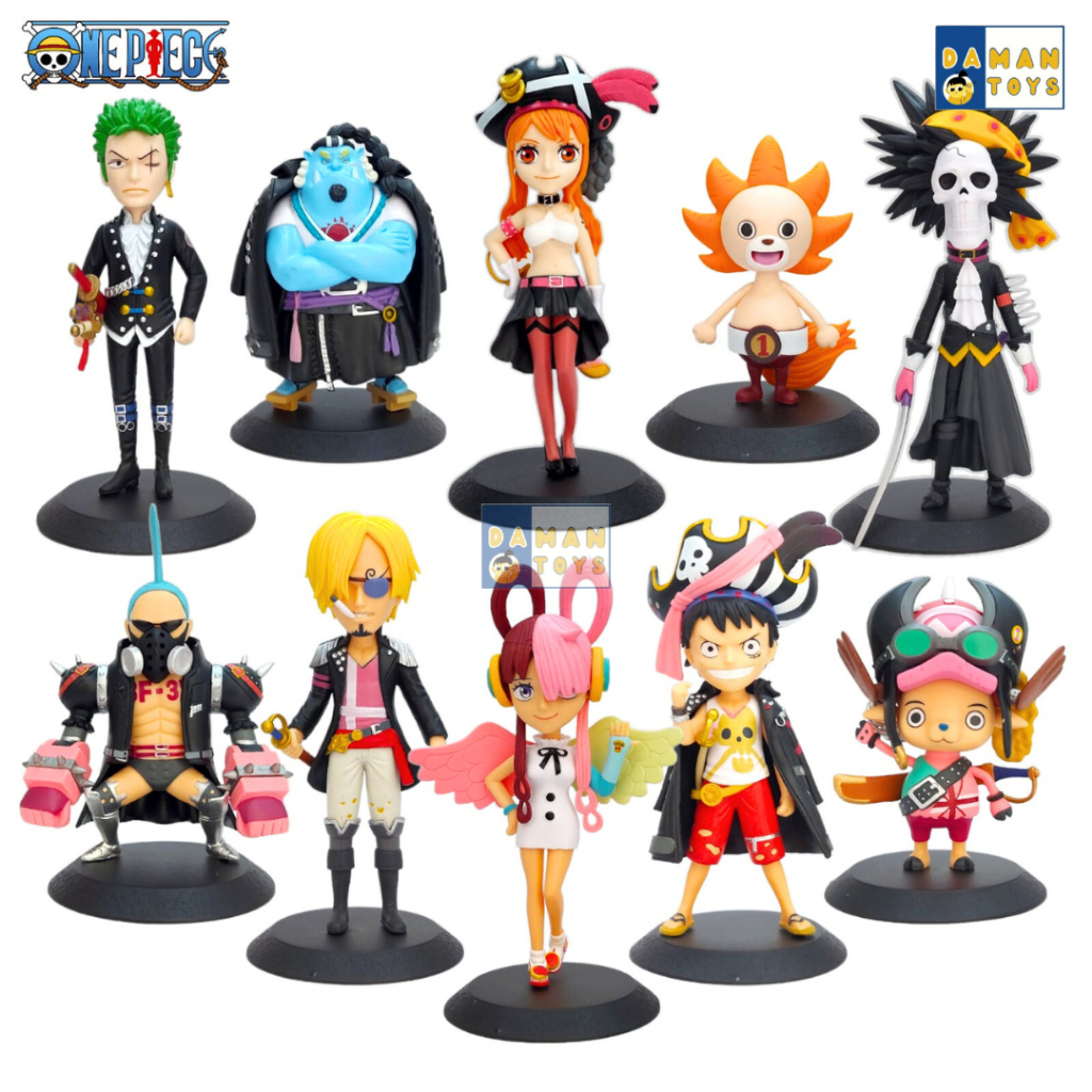 Action Figure One Piece Wcf  Luffy Sanji Chopper Franky Utah Brook Jinbei Sunny Anime Pajangan Koleksi