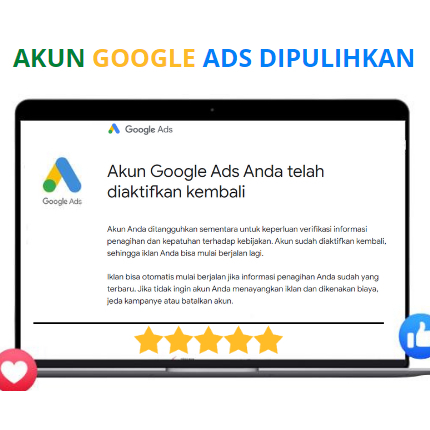 akun google ads lolos banding
