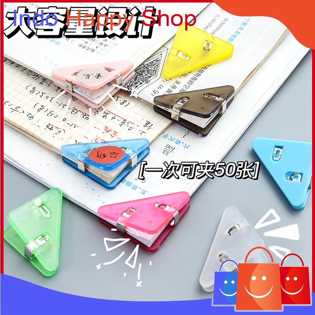 (ctshop1) Penjepit Kertas Akrilik Penjepit Sudut Kertas Segitiga Acrylic Corner Clamp