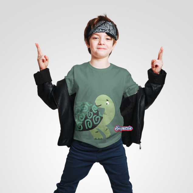 Baju Kaos Anak Bandung Distro Laki-Laki KARAKTER TURTLE SAGE bandung Abadigrosir