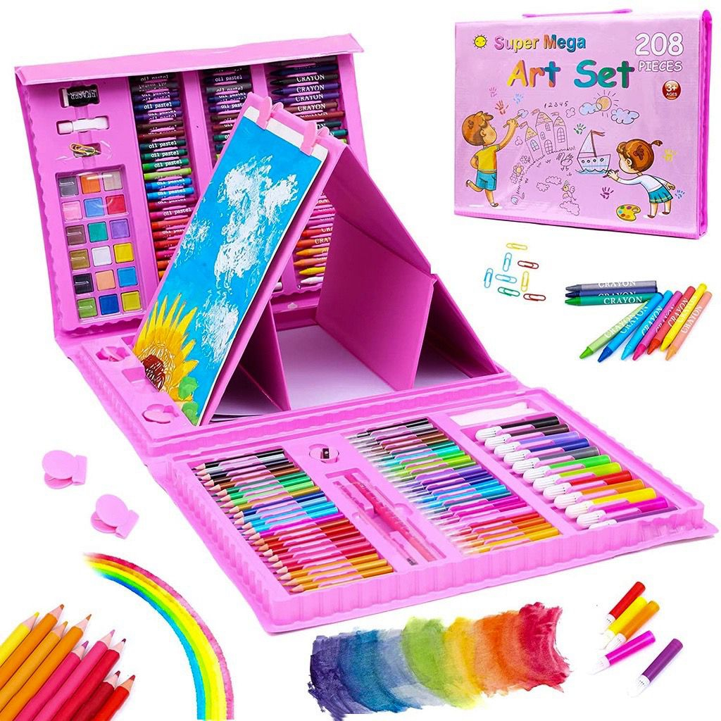 

SHENAR CRAYON SET 208 PCS / ALAT MENGGAMBAR MEWARNAI ANAK / PENSIL WARNA KRAYON ANAK - MEGA ART 208 PCS, SHENARCORNER168