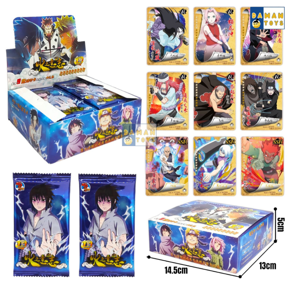 180 Pcs Kartu Anime Naruto Baruto 1 Box Grosir 36 Pack