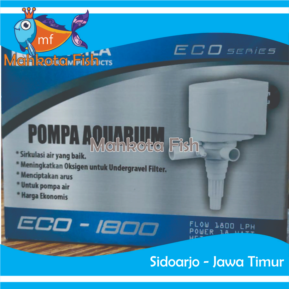 PAKET LENGKAP (K) KECIL 1800 Top Filter Aquarium KECIL &amp; Pompa Aquarium 1600 | HEMAT ENERGY (FREE Buble)