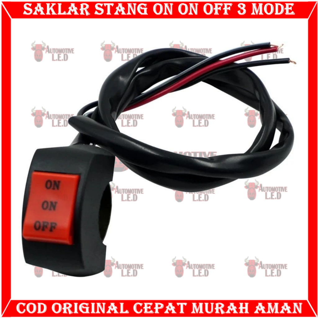 saklar stang on on off multi fungsi 3mode biasa buat lampu 2warna