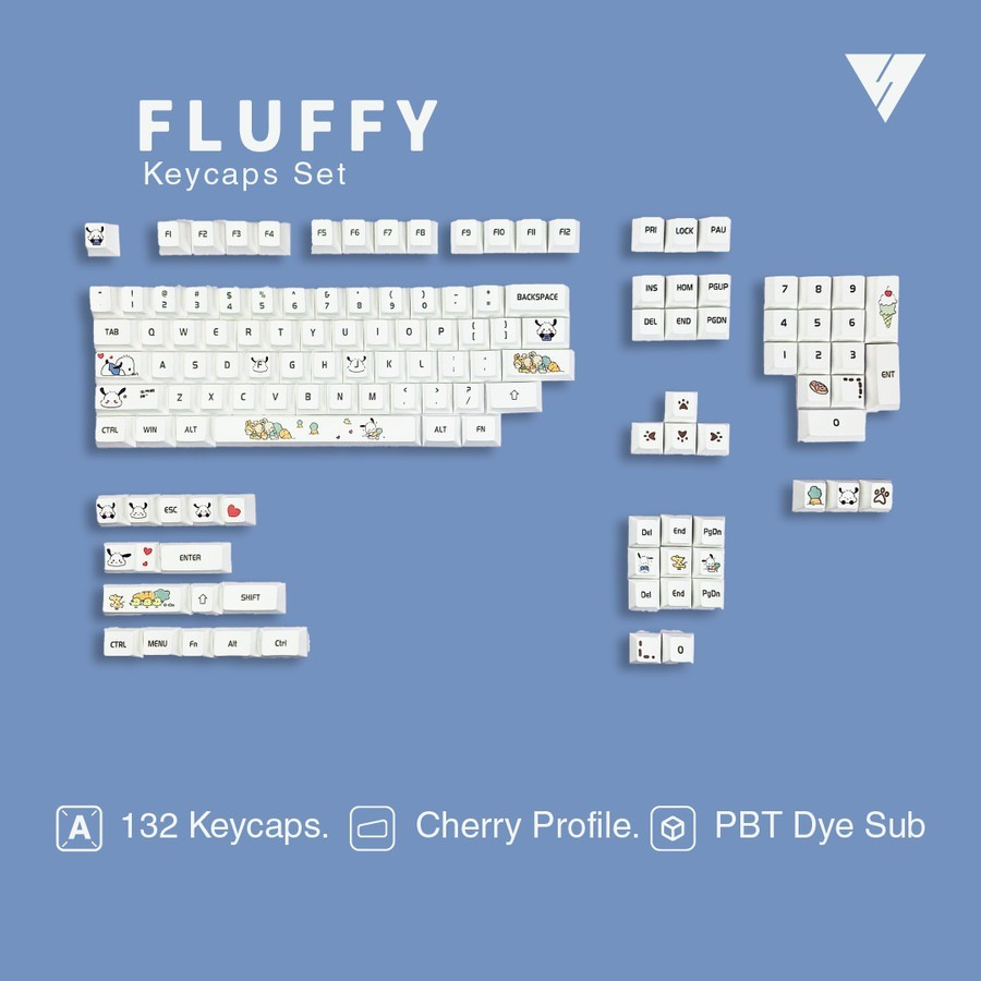 VortexSeries Keycaps Set - FLUFFY THEME