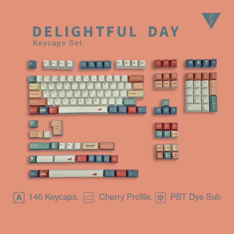 VortexSeries Keycaps Set - DELIGHTFUL DAY THEME