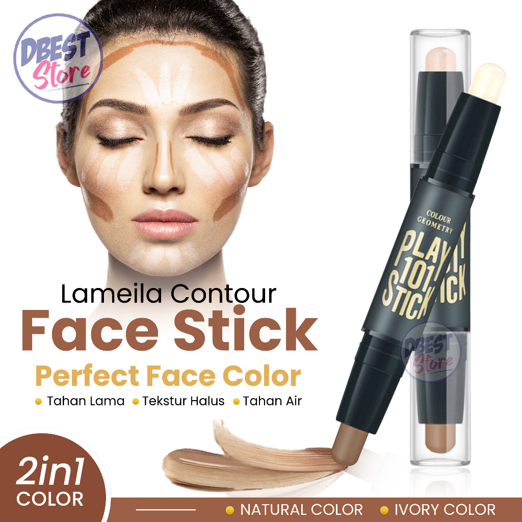 DBEST - BISA COD - Lameila Highlight Contour Krim Face Eye Foundation Concealer Highlight Contour Pen Stick Cream - Concealer Make Up Tahan Lama Contour / Highlights Make Up Dengan 2 Varian Warna