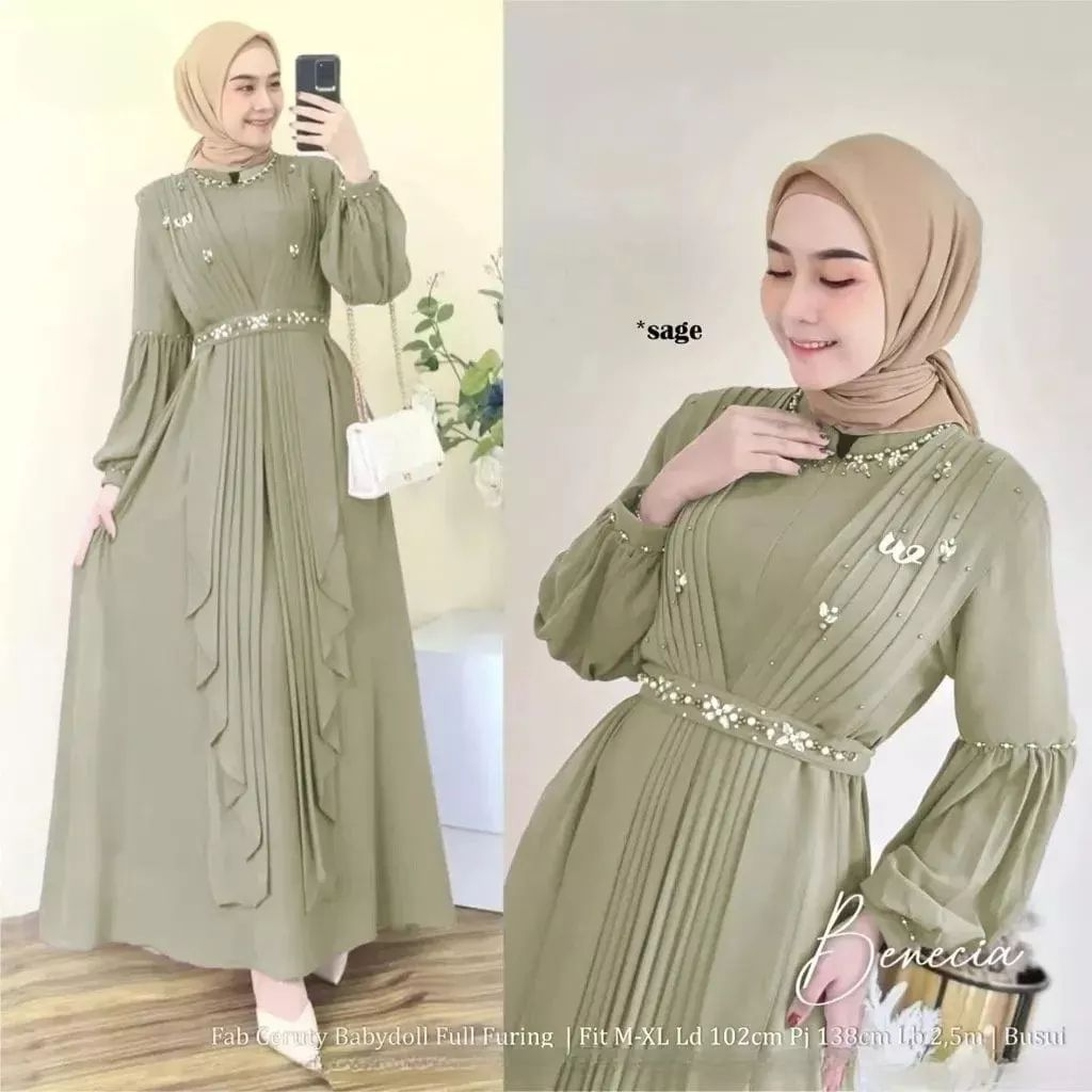 BENECIA MAXY - Dress Wanita/Dress Mewah/Dress Busui/Dress Elegan/Dress Formal/Dress Payet