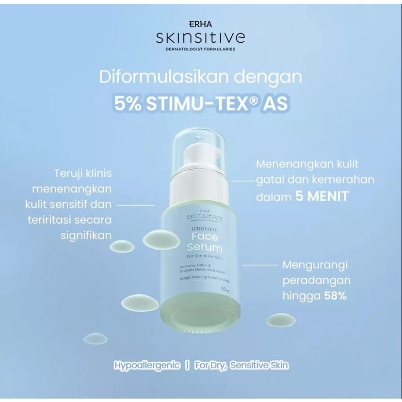 ERHA SKINSITIVE DF ULTICALM FACE SERUM 30G - SERUM KULT WAJAH SENSITIF