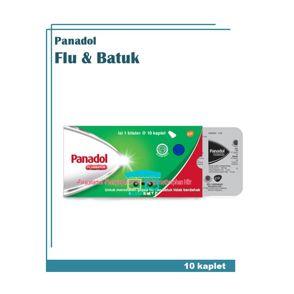 STRIP Panadol Flu &amp; Batuk Pereda Pilek Tenggorokan Isi 10 Kaplet