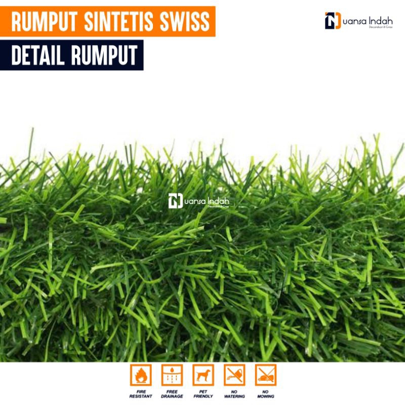 RUMPUT SINTETIS SWISS STANDAR UKURAN 50x300 CM