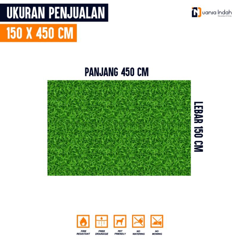 RUMPUT SINTETIS SWISS STANDAR UKURAN 150x450 CM