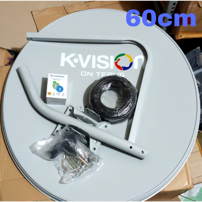 Dish Parabola / Antena Parabola Ku Band 60 cm K-vision - Disc, Kabel, LNB