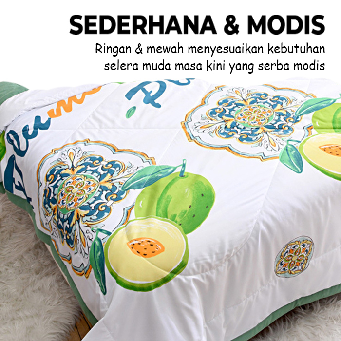 LuxuryParty ND-1 Bed Cover Motif / Bed Cover Ukuran 180x200cm/ Selimut atau Bed Cover King