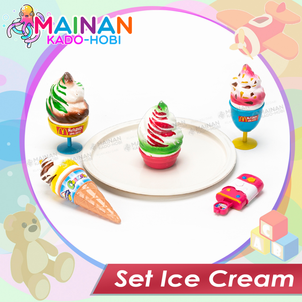 KADO MAINAN ANAK SET KITCHEN MINIATUR MASAKAN ICE CREAM ES KRIM