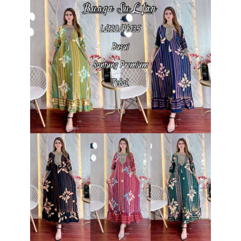 GAMIS DRESS LUKIS RENDA SULTAN MEWAH TERBARU BUSUI BUMIL