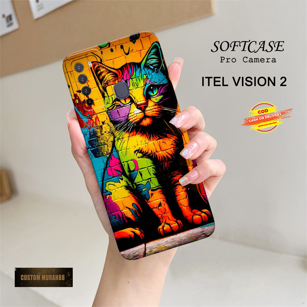 Case Itel Vision 2 Terbaru - Fashion Case Cats - Casing Hp Itel Vision 2 - Soft Case Hp Itel Vision 