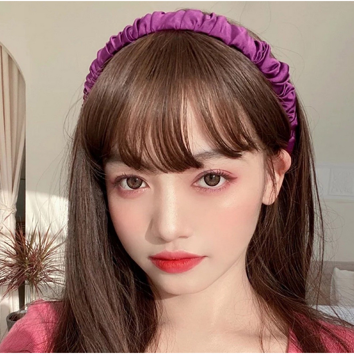 A564 BANDO KERUT SCRUNCHIE HEADBAND bandana kunciran aksesoris rambut hair fashion kecantikan organza double hycon sifon ikat ikatan pita