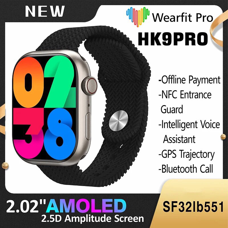 HK 9 PRO + ( PLUS ) VERSION SMARTWATCH AMOLED 2.2 INCH CHAT GPT VOICE ASSISTANT GPS NFC HK 9 PR