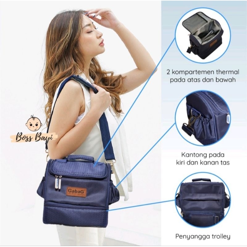 GABAG - Tas Asi / Cooler Bag Sling Double Insulated Compartment Borneo / Cappucino / Andara