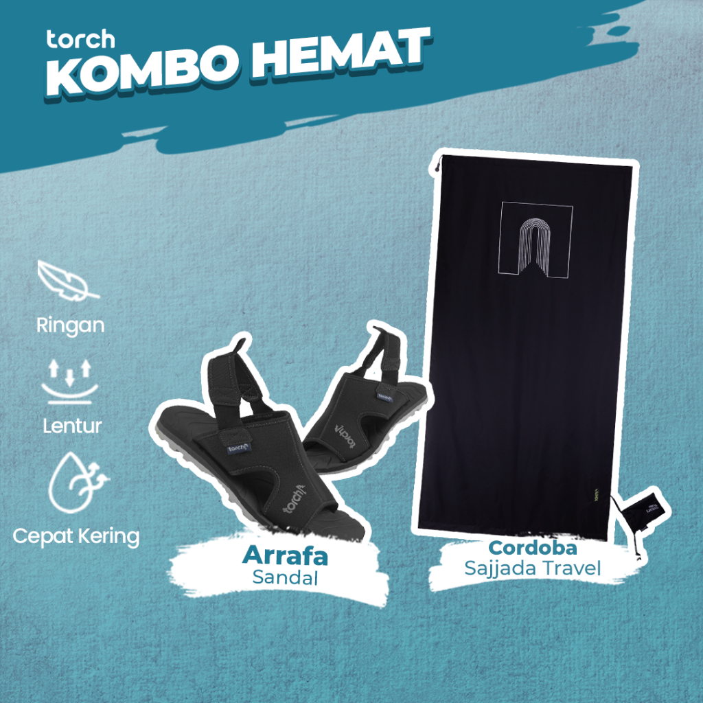 TORCH Bundling Sendal Sejadah Tas Selempang Dompet Gantung (ARRAFA + CORDOBA)