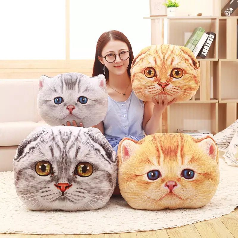 Bantal Kucing, Bantal Kepala Kucing, Cat Cushion ukuran Jumbo