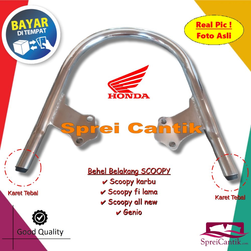 Behel Jok Kursi Genio - Scoopy New Prestige Sporty Fashion - Karbu Lama - Fi Injeksi - Begel Tangan 