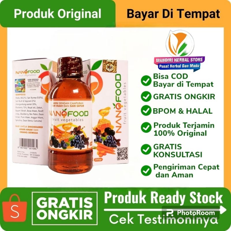 Madu NanoFood Suplemen Makanan Nano Food Untuk Daya Tahan Tubuh Penambah Nafsu Makan Dewasa Anak