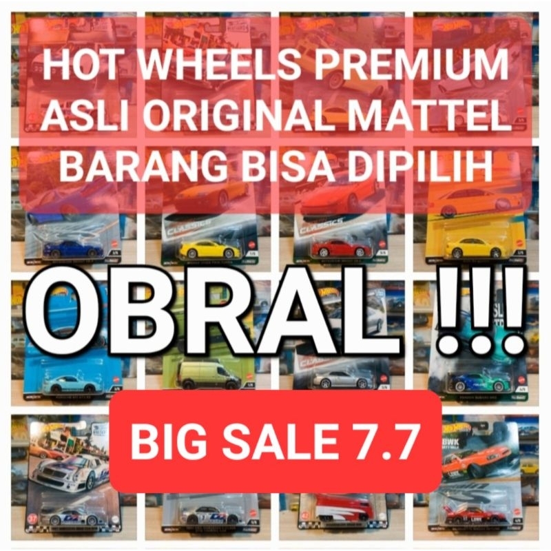 Hot Wheels Premium Album 1 - Metal/ Metal Ban Karet - Hotwheels Original Mattel - Mainan - Murah - Mobil Mobilan