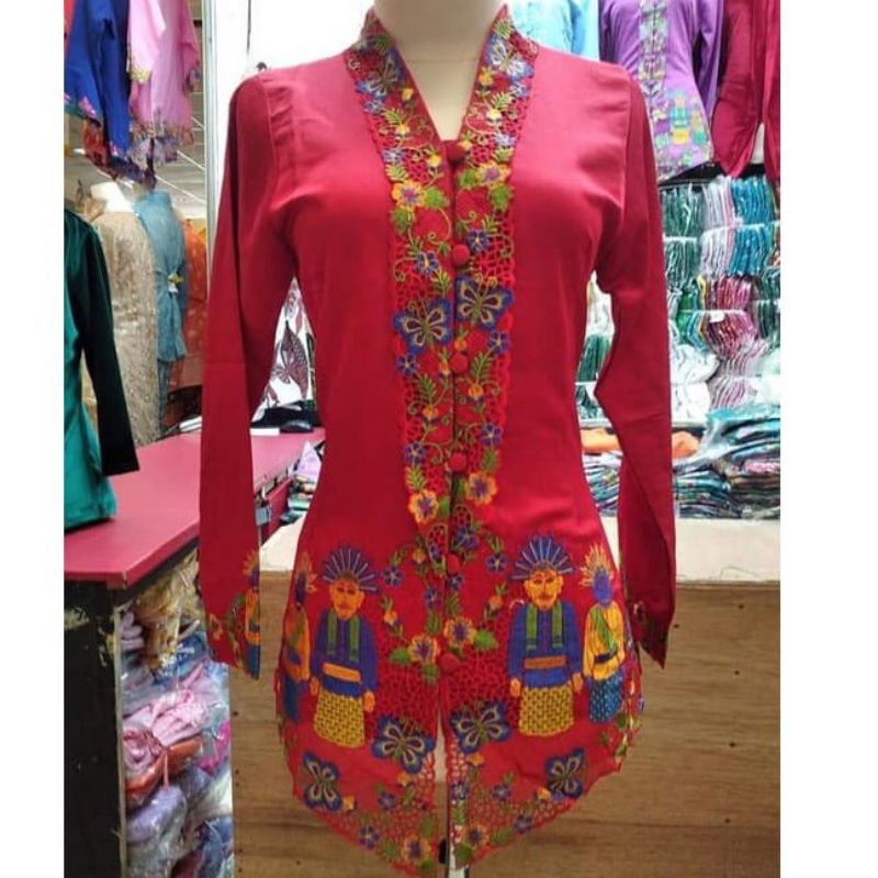 NEW KEBAYA ENCIM BETAWI//KEBAYA MOTIF ONDEL-ONDEL//KEBAYA JAKARTA