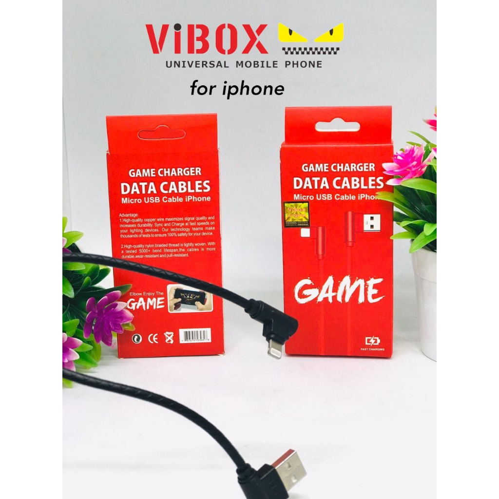 KABEL DATA GAMING VIBOX GC-45 IPHONE 2.4A COLOKAN L