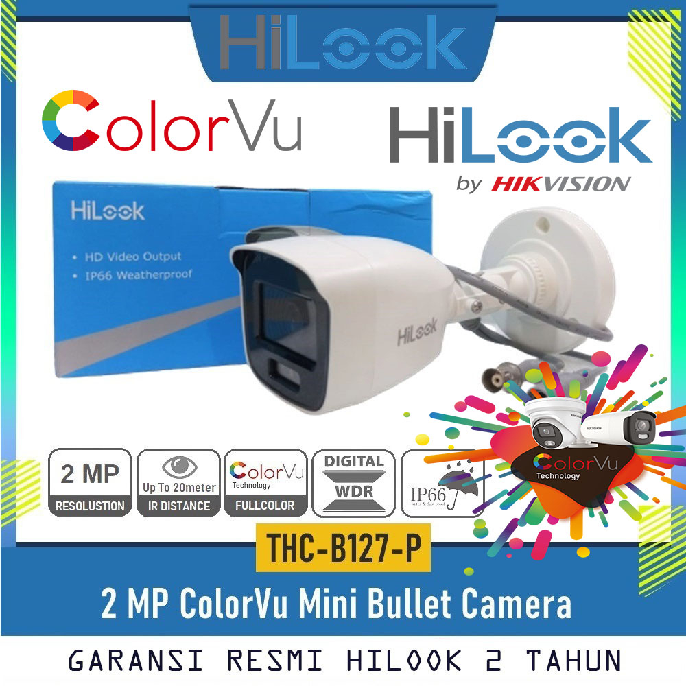 Paket CCTV HiLook 2MP COLORVU 2 KAMERA SIAP PASANG