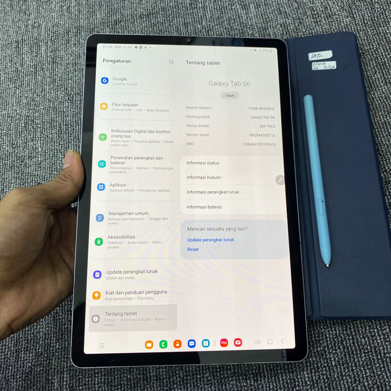 samsung tab s6 6/128gb sein