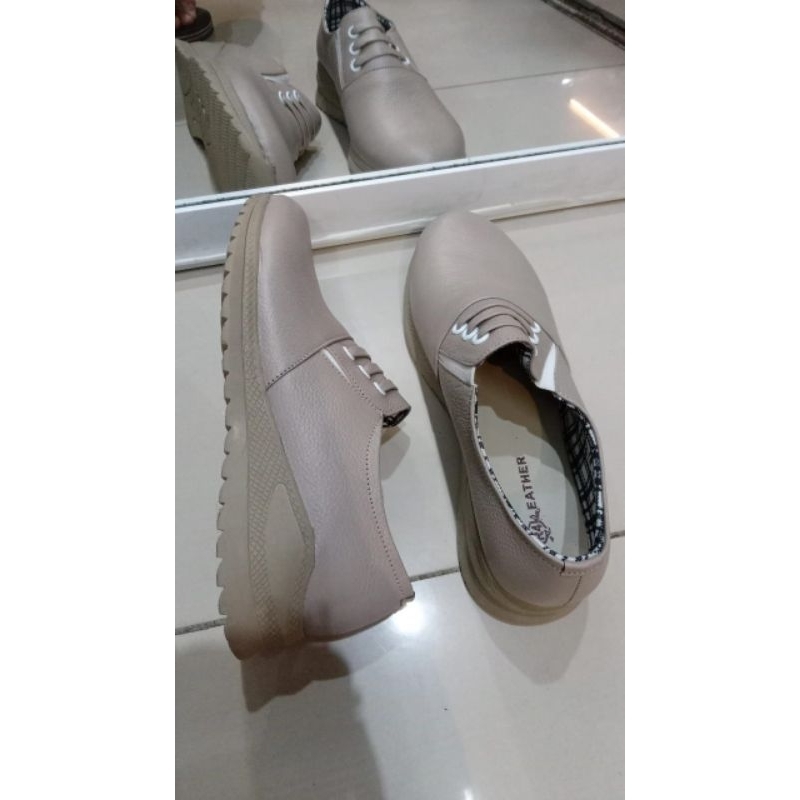 Sepatu Tali Palsu Wanita Kulit Asli Garut Ori 100%