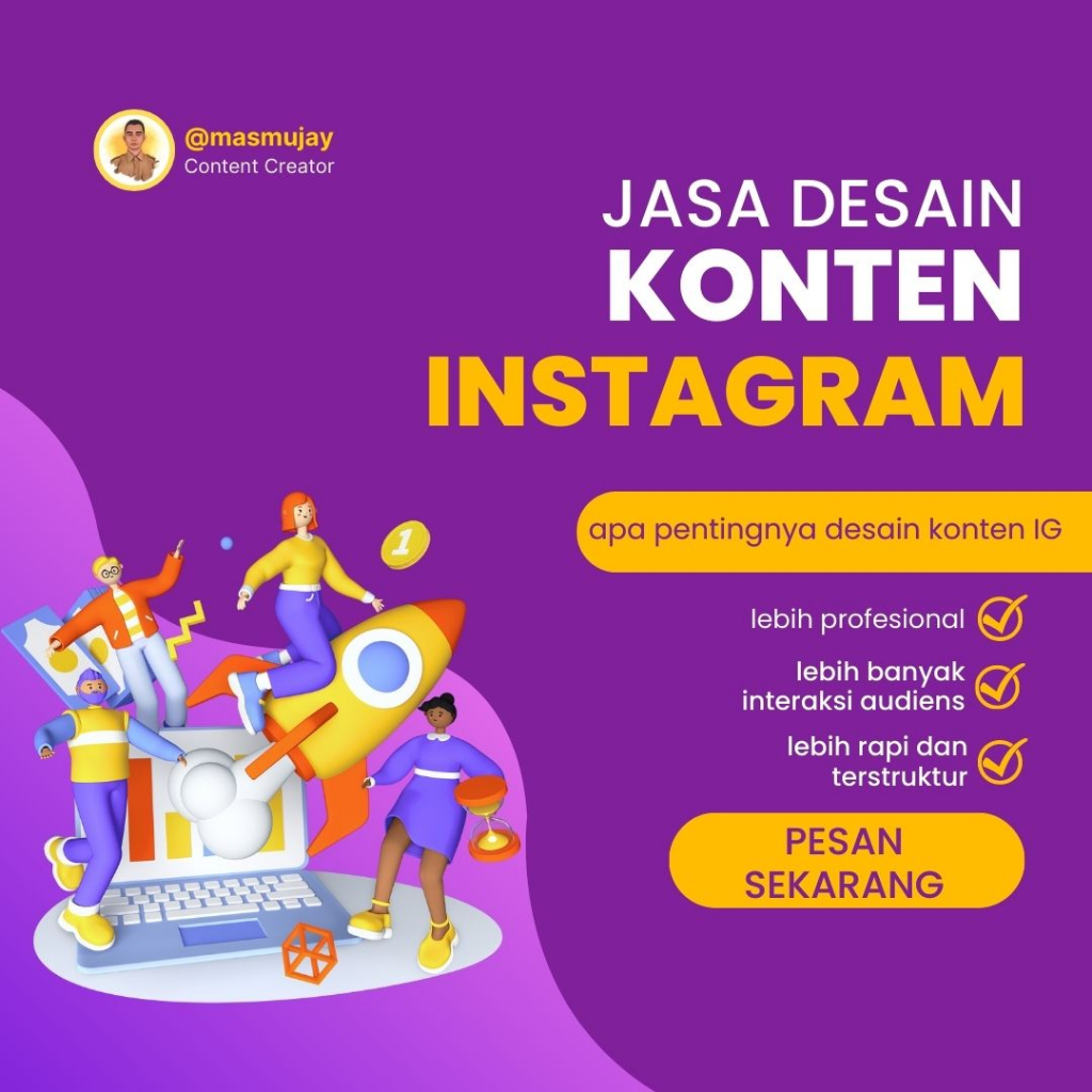 Jasa desain konten instagram
