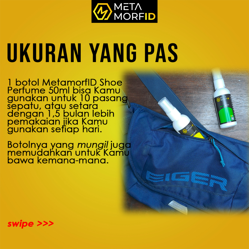 Metamorfid Shoe Perfume Parfum Sepatu Pengharum Helm Anti Bakteri 60ml