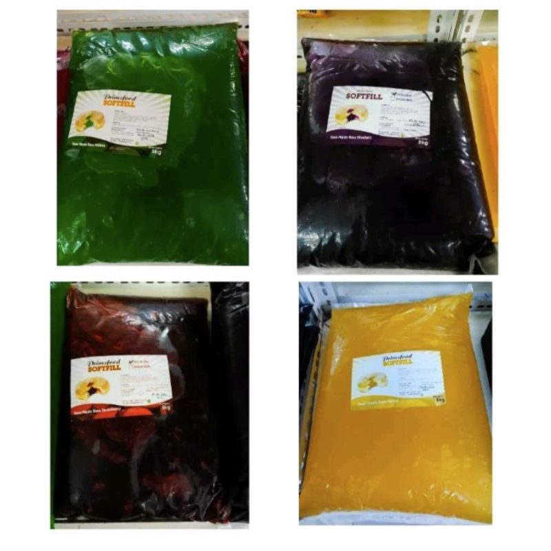 Selai prims food softfill 5kg - selai strawberry - selai blueberry - selai nenas - selai melon