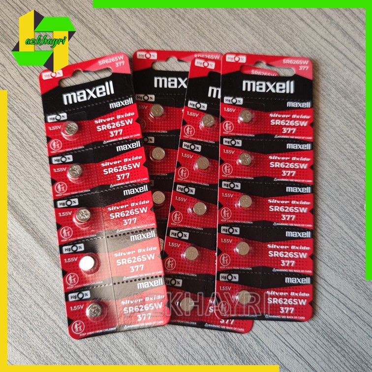 Baterai Jam Maxell SR626SW 377 Asli Original LR66 AG4 Batre