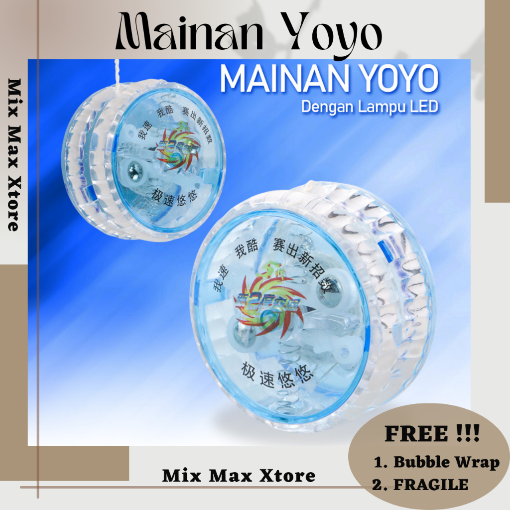 Mainan Yoyo Dengan Lampu LED - Blue