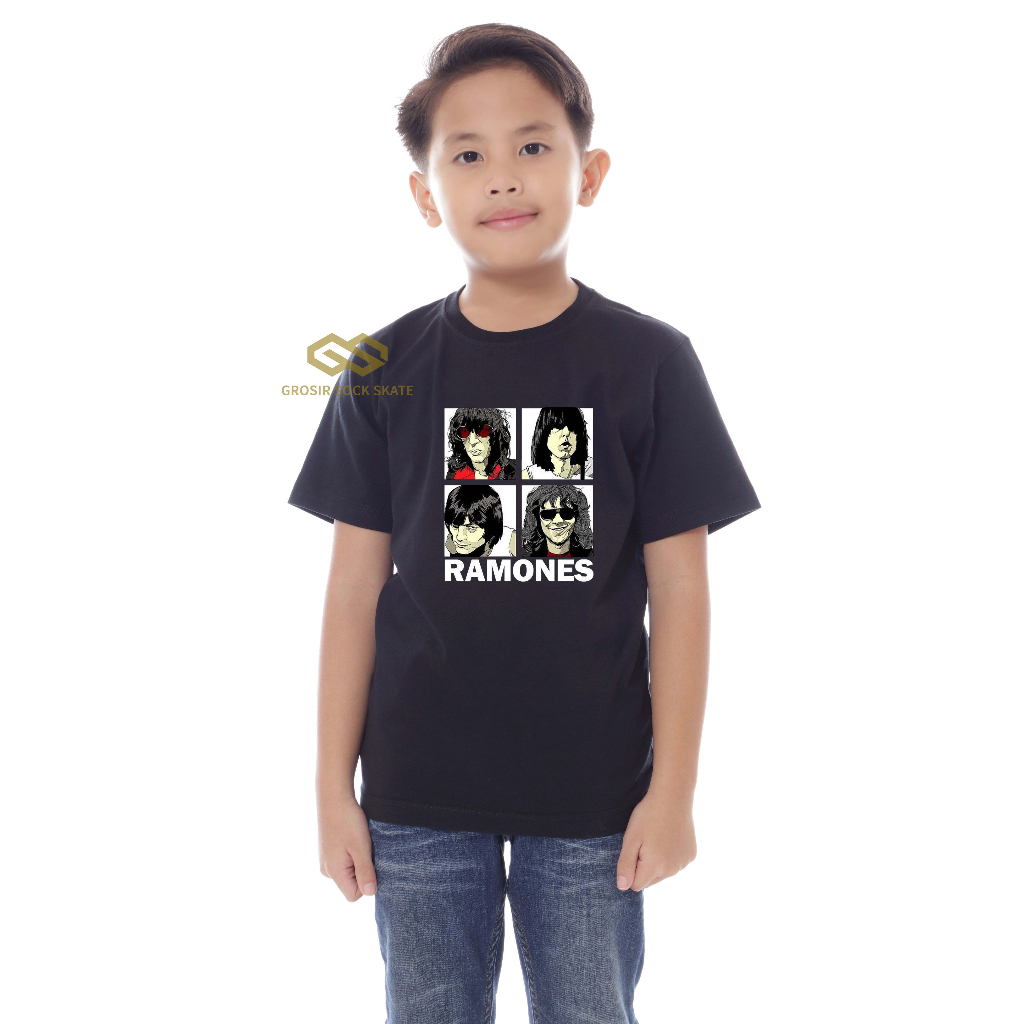 KAOS BAND ANAK/ KAOS MUSIK RAMONES USIA 1-12 TAHUN