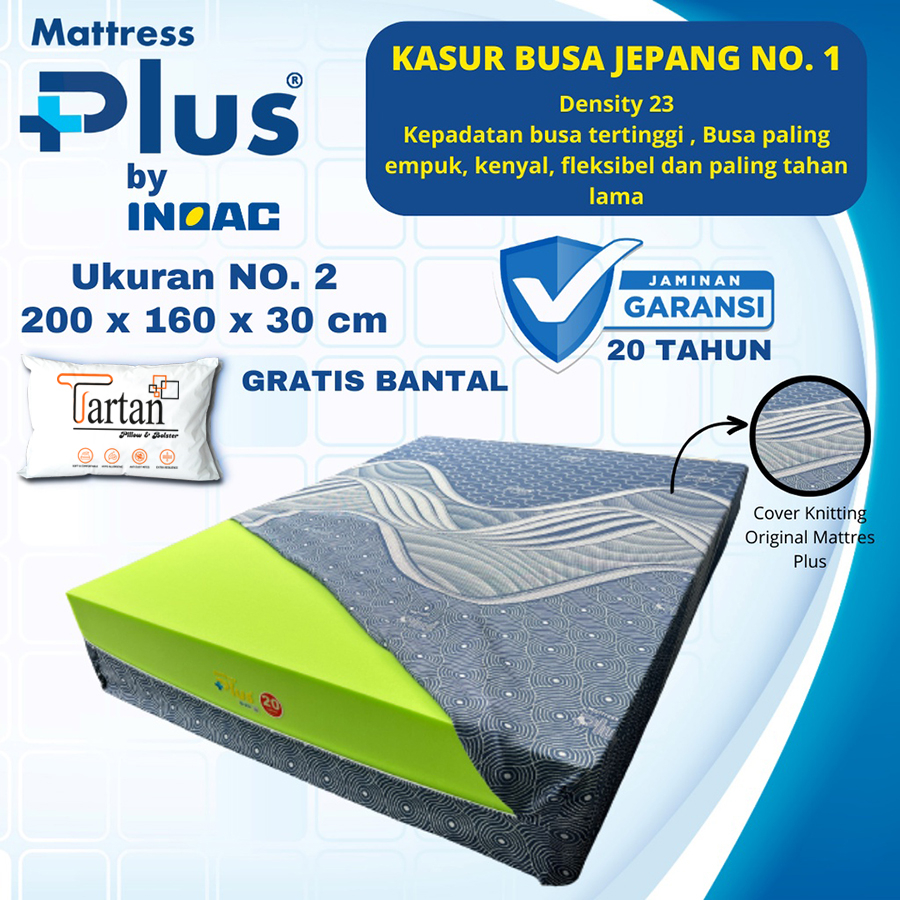 [200x160x30] Kasur Busa INOAC Mattress Plus Ukuran NO. 2 Tebal 30 cm Garansi 20 Tahun Tahan Lama - C