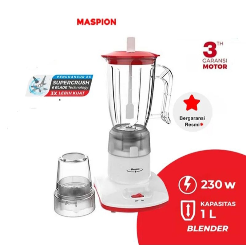 Blender MASPION MT 1602 Plastik Blender Jus Es Batu Serbaguna