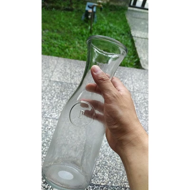 Vas Bunga Kaca Bening Tewe Tinggi 27cm Besar 1000ml Pot Kaca Bunga Mawar Anggrek Sedap Malam