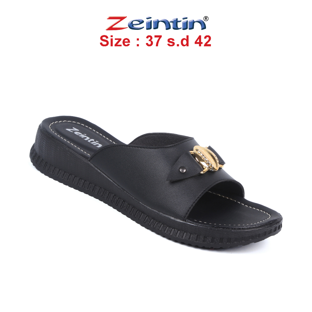 Zeintin - Sandal Wanita kulit Sintetis Slip On Sandal Wanita Wedges Model Baru Original Zeintin HP