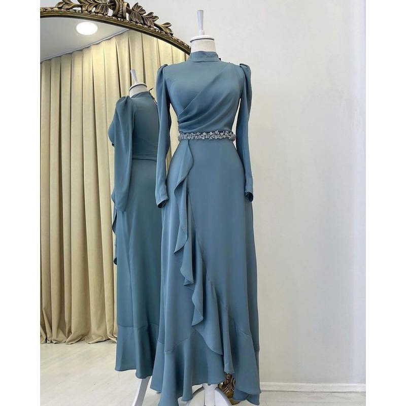 dress hijab mewah shimmer