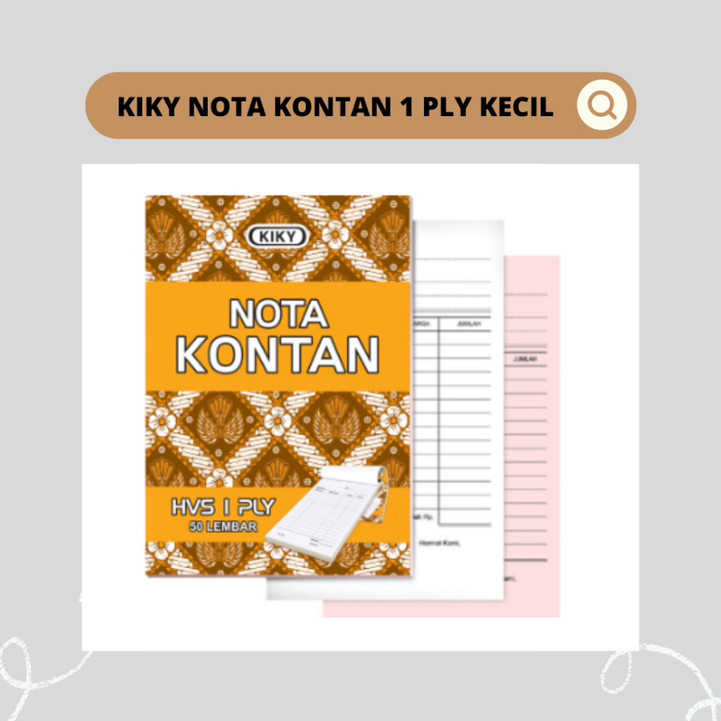 

KIKY NOTA KONTAN 1 PLY KECIL