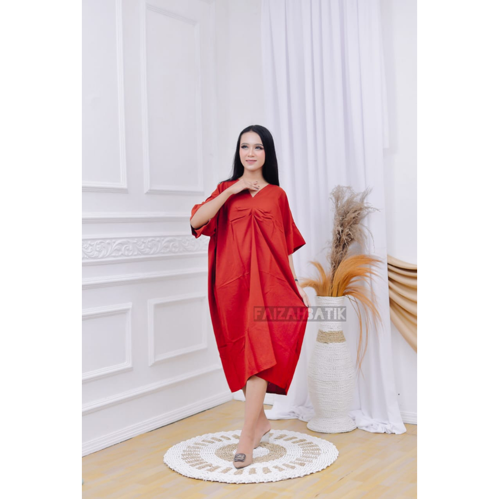 KAFTAN MAYA DRESS V NECK MODEL KAFTAN TERBARU