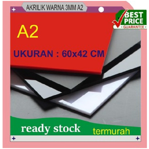 LINK AKRILIK CUSTOM AKRILIK WARNA HIJAU STABILO TRANSPARANT 3MM 70X50CM+TRIPLEK