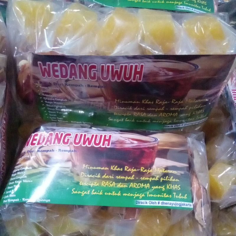 10pcs WEDANG UWUH KHAS JOGJA KOMPLIT REMPAH + GULA BATU tinggal seduh (1kg 3pack)