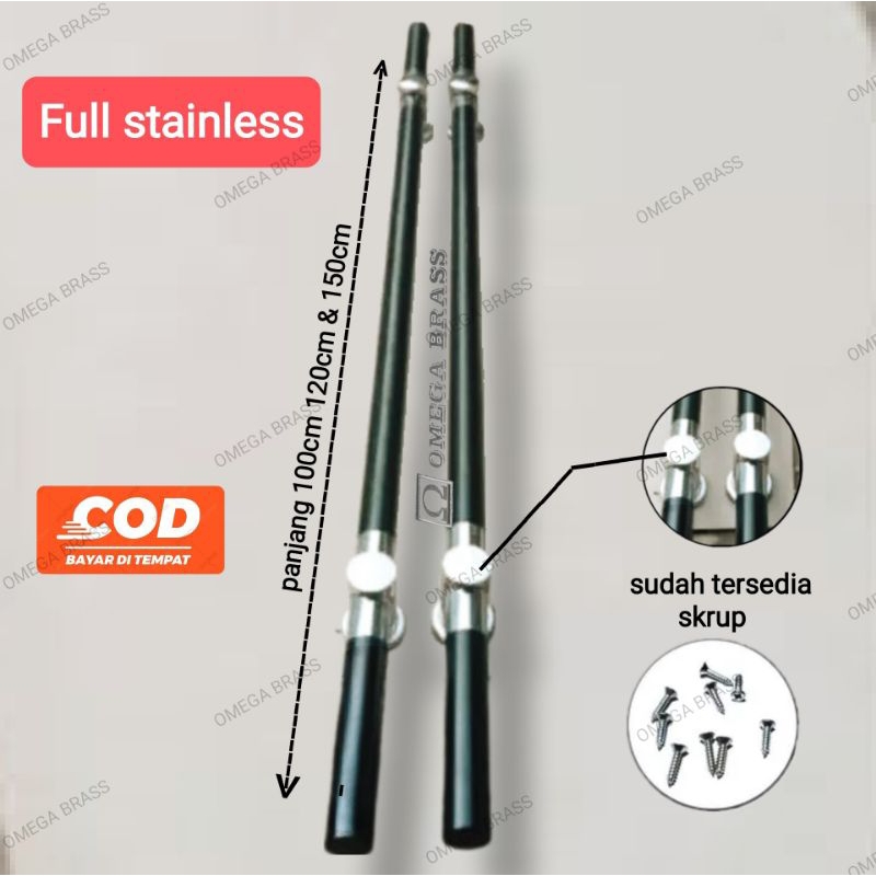 Handle pintu rumah stainless panjang 100cm s/d 150cm/gagang pintu minimalis